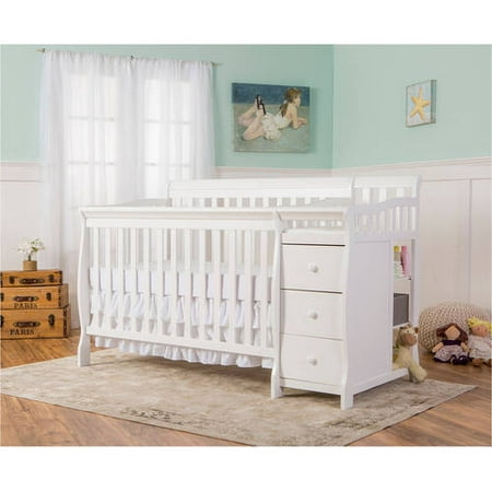 Dream on Me Brody 4-in-1 Fixed-Side Convertible Crib + Changing Table Combo
