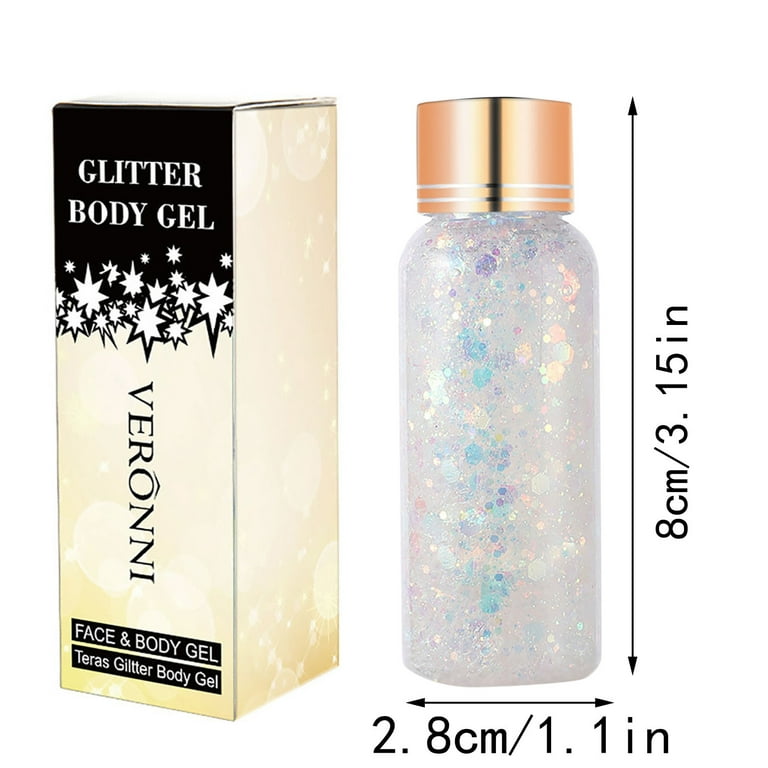Sparkling Liquid 30ml Cosmetic Long Glitter Chunky Nails Hair Body Gel  Glitter