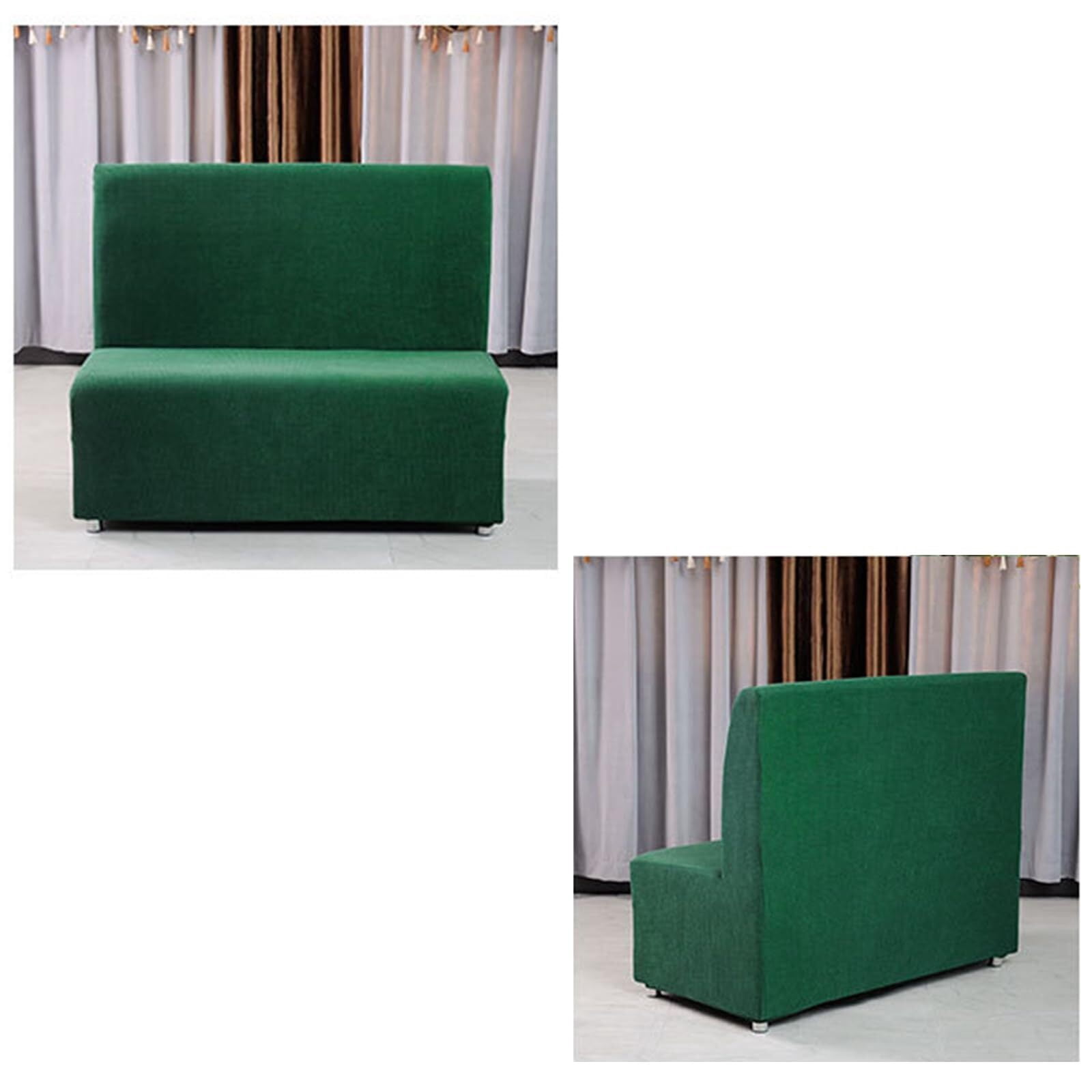BH-JJSMGS Stretch Restaurant Booth Cover, Small Loveseat Sofa Covers Non-Slip Settee Bench Slipcover Dinette Cushion Covers