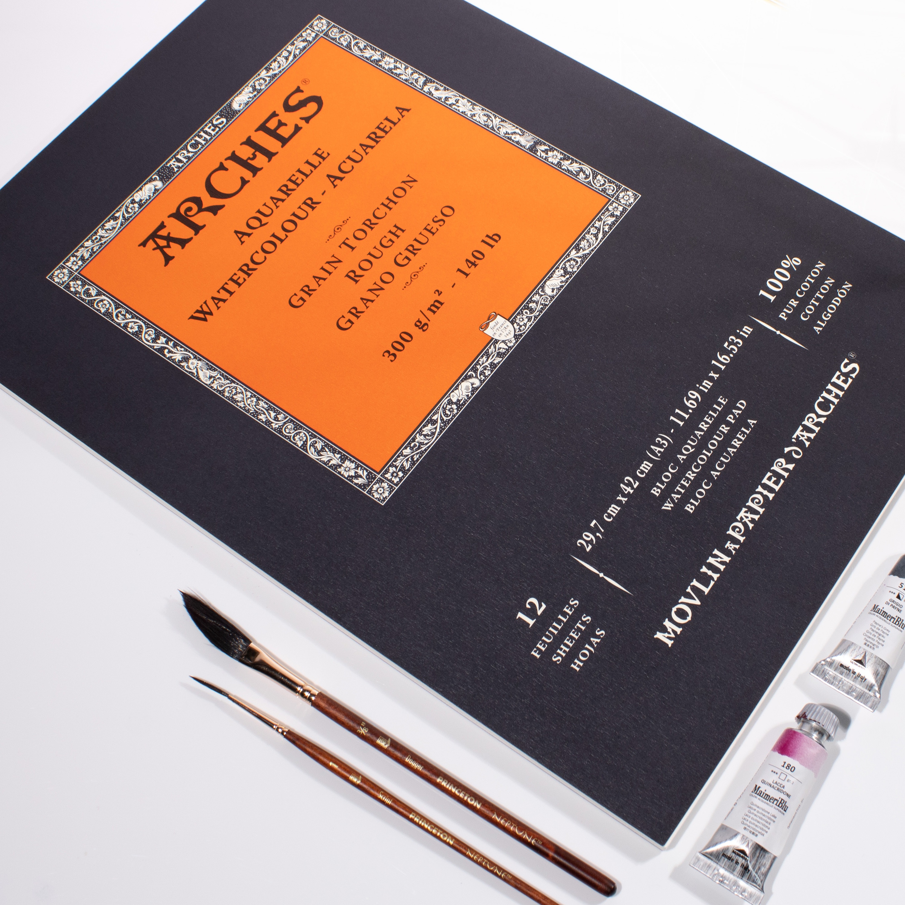 Arches Watercolor Pad - 11.7" x 16.5", 140 lb, Rough, 12 Sheets