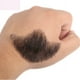 thumbnail image 3 of Cabello humano, cara falsa, barba y bigote, disfraz negro, barba para adultos, hombres, maquillaje realista, encaje, barbas postizas invisibles, 3 of 5
