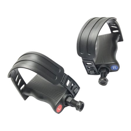 RUISINERY Thread Exercise Bike Pedals Texture Anti Slip Base Adjustable Foot Strap Suitable for Cycling Machines Repair