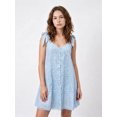 thumbnail image 4 of LMLYSoH Women Lace Mini Dress Bow Straps Buttons Front Summer Sleeveless Dress, 4 of 9