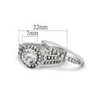 thumbnail image 4 of His and Her 3pc Stainless Steel 2.45 Ct Cz Bridal Set and Men's Classic Wedding Band Women's Size 05 Men's 06mm Size 10, 4 of 6