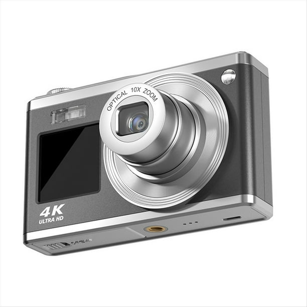 Cámara Digital de Pantalla Dual de Alta Definición con Lente Telescópica 4K HD, Zoom Óptico de 16x, Cámara de Belleza para Selfies A Prueba de Agua C