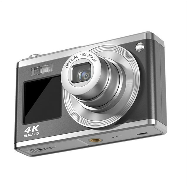 Cámara Digital de Pantalla Dual de Alta Definición con Lente Telescópica 4K HD, Zoom Óptico de 16x, Cámara de Belleza para Selfies A Prueba de Agua C