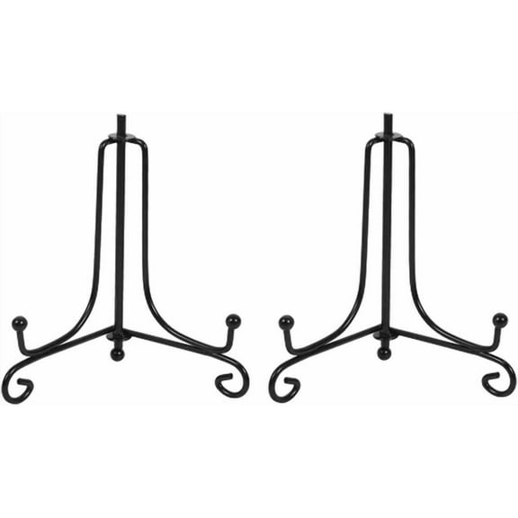 4 Inch Black Curved Metal Display Stand For Photos Books Small Artwork