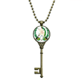 thumbnail image 1 of Guatemala National Emblem Country Key Necklace Pendant Tray Embellished Chain, 1 of 3