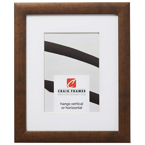 Craig Frames 23247881 12 x 12 Inch Rustic Copper Picture Frame Matted to Display a 9 x 9 Inch Photo
