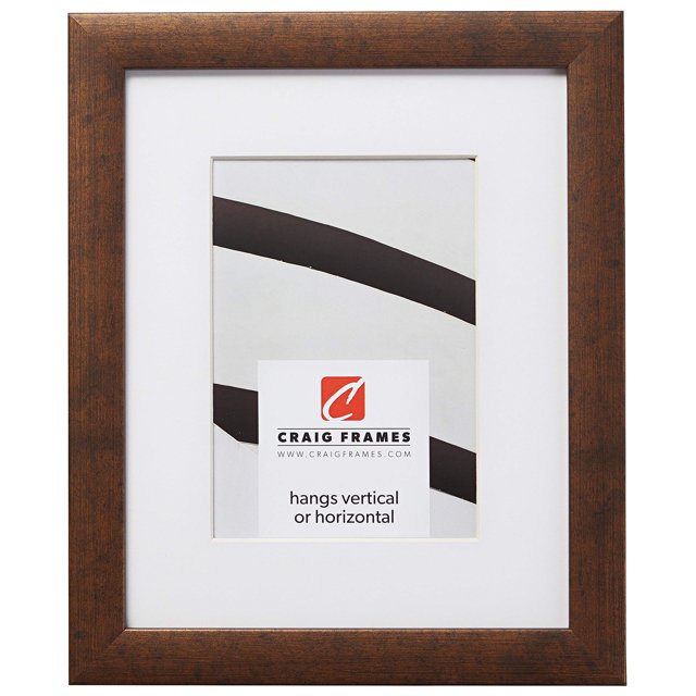 Craig Frames 23247881 8.5 X 11 Inch Rustic Copper Picture Frame Matted To Display A 6 X 9 Inch Photo