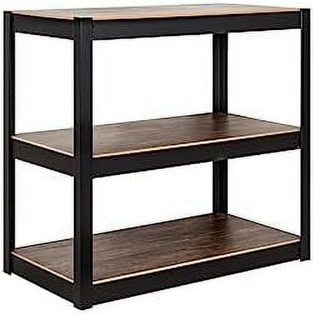 

ASDRFYU KEPSUUL Heavy Duty 2 Customizable Adjustable Tier Modular Short Metal Shelving and Multipurpose Bookcase Room Divider for Garage Kitchen Bedroom 29.75 H \u2013 Black