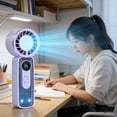 thumbnail image 6 of Thermoelectric Cooling Handheld Fan, USB Rechargeable Portable Mini Fan with Digital Display, Powerful Turbo Wind for Personal Cooling During Outdoor Sports and Summer Activities, 6 of 6