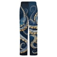 thumbnail image 6 of Octopus Art Print Winter Female Pants Flannel High Waist Women Pants Lady Warm Straight Leg Plush Trousers, 6 of 7