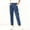 Navy, variant on Dxzfnsa Womens Summer Pants Women's Loose Casual Solid Color Pants Summer Straight Leg Pants Cotton Linen Button Waist Trousers with Pockets