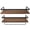 Brown, variant on Monyance Floating Shelf For Wall 2 Rustic Wood Wall Shelves with Rail - Brown(15.75X5.91X5.12Inches)