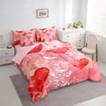 thumbnail image 3 of jejeloiu Cute Heart Print 7-Piece Twin Bedding Sets,Red Tie Dye Bedding Comforter Set For Men Women Reversible, 3 of 8