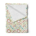 thumbnail image 2 of I Love You Soft Flannel Fleece Throw Blanket, Colorful Romantic Scribble Heart Butterflies Abstract Childish Design, Cozy Plush for Indoor and Outdoor Use, 50" x 60", Multicolor, by Ambesonne, 2 of 5
