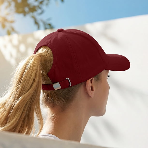 YiJuHui Half-Top Ponytail Baseball Cap for Women, Sun Protection UPF 50+ Hollow Out Visor Hat, Adjustable Breathable Mesh Sun Hat for Running, Hiking, Outdoor Sports