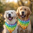 thumbnail image 2 of Dog Bandana 2 Pack,Colorful Rainbow Tie Dye Spiral Pattern Bandanas for Dogs,Cat Bandana,Small/ Large Dog Bandana 2 Size,Dog Bandanas, 2 of 6