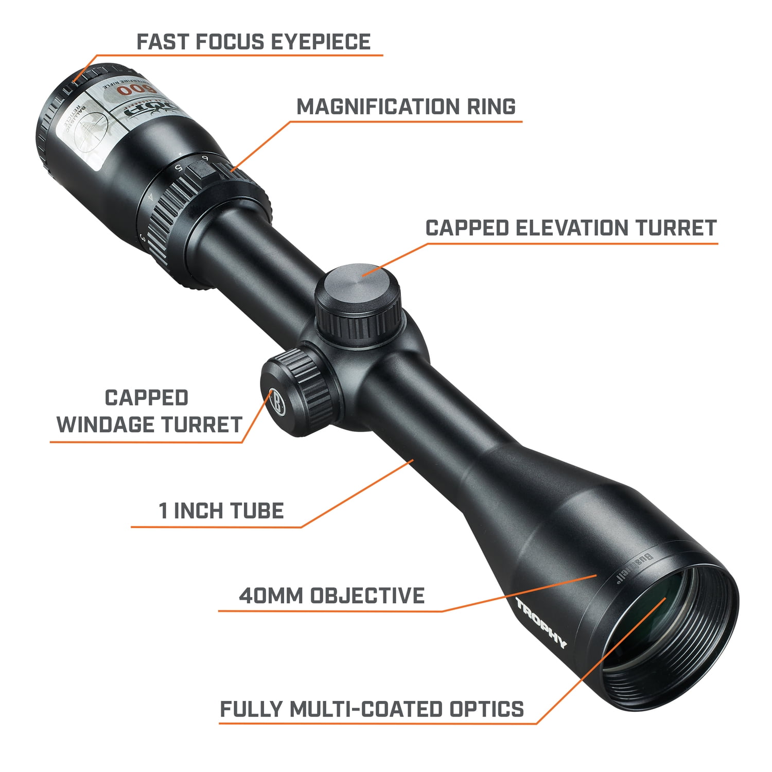 実物 Bushnell TROPHY ライフルスコープ 3-9x 40mm Trophy 3-9x40 Hunting Riflescope | Bushnell