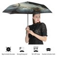 WGOD Moon ThreeFold Automatic Umbrella Compact PG Fabric for Rain and
