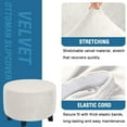 thumbnail image 3 of Dowbom Velvet Round Ottoman Cover Stretch Storage Stool Footstool Protector Covers Washable, 3 of 7
