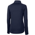 thumbnail image 3 of Women's Cutter & Buck Navy Buffalo Bills Adapt Eco Knit Stretch Recycled Half-Zip Pullover Top, 3 of 3