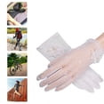 thumbnail image 5 of vlrwzc White Women's Floral Lace UV Protection Gloves Touchscreen Elegant Sun Gloves, 5 of 7