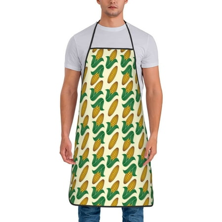 

Junzan Corn 8 Print Kitchen Cooking Aprons Chef Apron for Men and Women Professional for Cooking Bib Aprons for Kitchen/Crafting/BBQ/Drawing