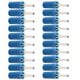 thumbnail image 3 of Juego de accesorios de conector impermeable macho de latón niquelado de 2mm con conector Banana de 20 piezas Kit azul, 3 of 9