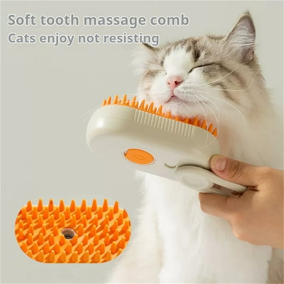 Small animal Cat Steam Brush, 3 In1 Spray Cat Brush, Small pet steam Pet Hair Brush for Dogs Cats, Pet Cat Comb with Steam for Removing Tangled And Loosse Hair