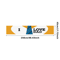 thumbnail image 3 of Heart Pattern I Love Dad Decorative Banner Tie Design Father's Day Celebration for Father's Day Celebration Party Decoration Indoor Use, 3 of 8