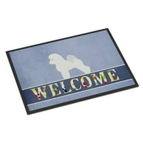 Carolines Treasures BB5549MAT Bichon Frise Welcome Door Mat Indoor Rug or Outdoor Welcome Mat 18x27 Doormat 18H X 27W
