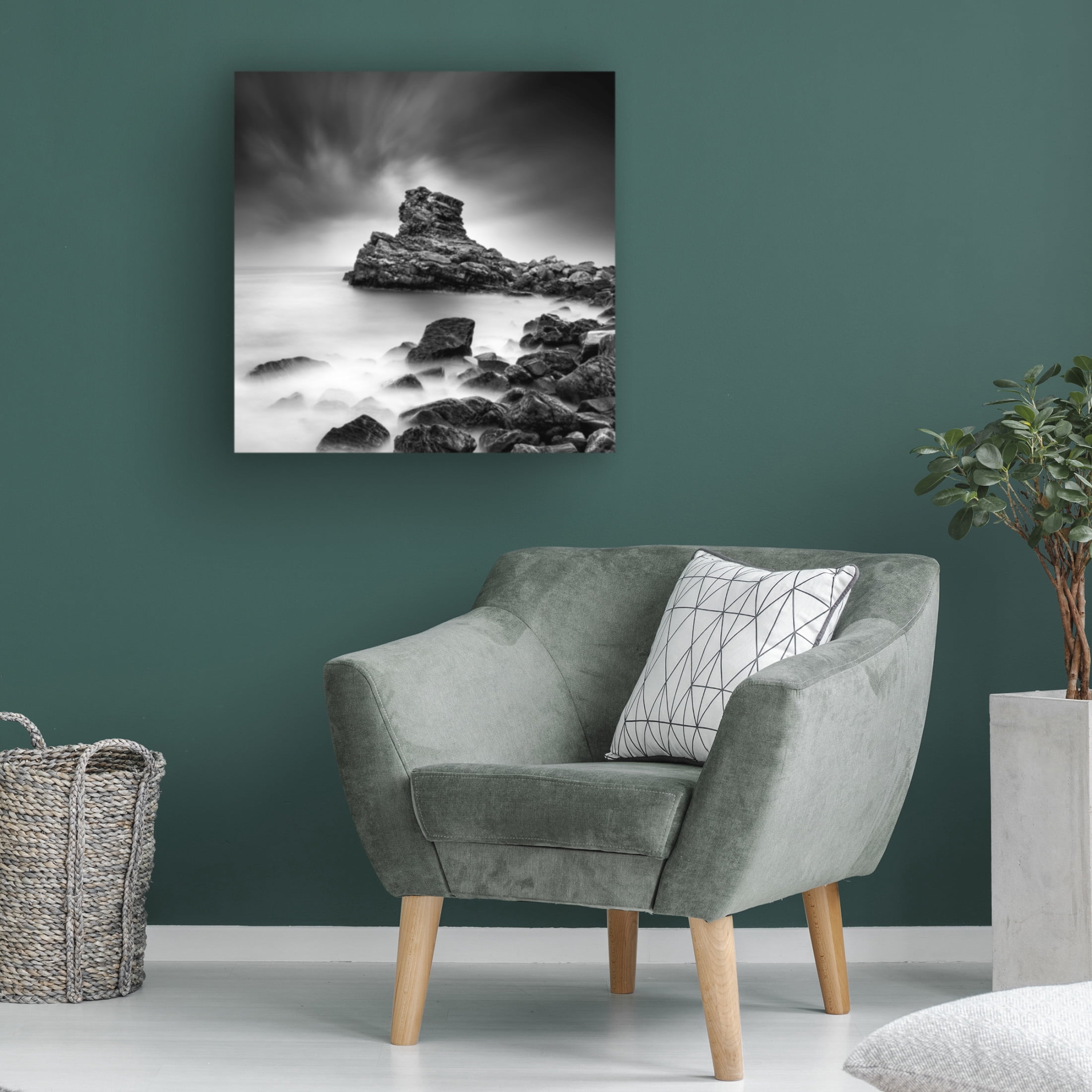 Canvas Wall Art - George Digalakis 'A Sea Of Rocks' Wall Art for Living Room, Bedroom, or Office D?cor by Trademark Fine Art - 14 x 14 Inches