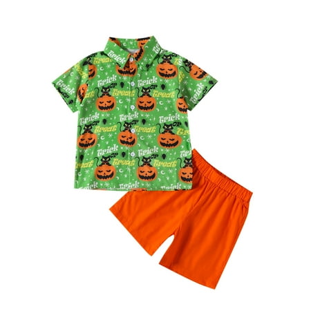 

Children s Summer New Boys Short Sleeved Pumpkin Print Shirt Shorts Two Piece Set Boy 4 Month Clothes Boy Clothes Boys Clothes Size 8 Ballet Track Suit New Baby Boy Cardigan Bodysuit Boy Baby