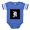 Royal Blue, variant on CafePress - Gothic Initial N - Cute Infant Baby Football Bodysuit