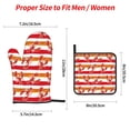 thumbnail image 2 of Fotbe Red Lobster for 4Pcs Oven Mitts and Pot Holders, 500℉ Heat Resistant Oven Mitts , Non-Slip Silicone Surface Safe for Baking, Cooking, BBQ, 2 of 6