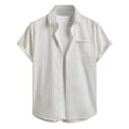 thumbnail image 3 of Mens Pocket Short Sleeve Summer Shirts Floral Button Down Beach Shirts 2026 Loose Breathable Tees Summer Tropical Beach Tops 2026, 3 of 6