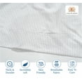thumbnail image 6 of Casa Platino Twin Size Bed Sheets Set - Washed Ultra-Soft Microfiber Twin Bed Sheets - Extra Soft - 3 Piece Set - Bedding Sheets & Pillowcases, Twin-Ticking Stripe Silver, 6 of 9