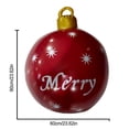 thumbnail image 3 of Bola de Navidad inflable de PVC de 60 cm con impresión navideña para exteriores, juguete decorado para decoraciones de piscinas y patios, 3 of 7
