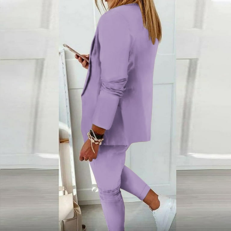 Lavender Pants Suit for Women, Office Pant Suit Set for Women