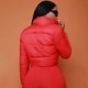 thumbnail image 3 of Ropa de mujer otoño e invierno cuello bufanda manga larga botón a presión cárdigan casual abrigo cálido acolchado de algodón para mujer, 3 of 5