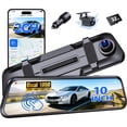 thumbnail image 1 of Pantalla táctil Mirror Dash Cam Hudic de 10 pulgadas con sensor G y bucle, 1 of 8