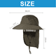 thumbnail image 2 of Sombrero de pesca con protección solar para exteriores, de 55 a 60 cm, transpirable, para hombre y mujer, para montañismo, 2 of 5