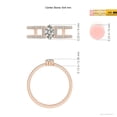 thumbnail image 4 of ANGARA Natural Oval Diamond Split Shank Ring with Accents in 14K Rose Gold for Women (Size-6x4mm| Color-K| Clarity-I3) | April Birthstone, Anniversary, Jewelry Gift for Women | Natural Diamond Ring, 4 of 8