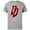 Athletic Heather, variant on Daredevil Logo - Short Sleeve Cotton T-Shirt for Adults - Customized-Athletic Heather