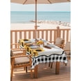 thumbnail image 2 of Outdoor Tablecloth with Umbrella Hole for Patio/Picnic/Party/Camping, Yellow Sunflowers Yak Waterproof Table Cloth Rectangle Table Cover Washable, Black White Checkered Pastoral Buffalo (54"x 80"), 2 of 8