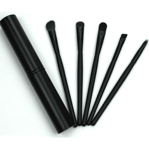 EGNMCR Eyeshadow 5Pcs Makeup Eye Eyeshadow Brush Brushes Cosmetic Set+Round Tube brush