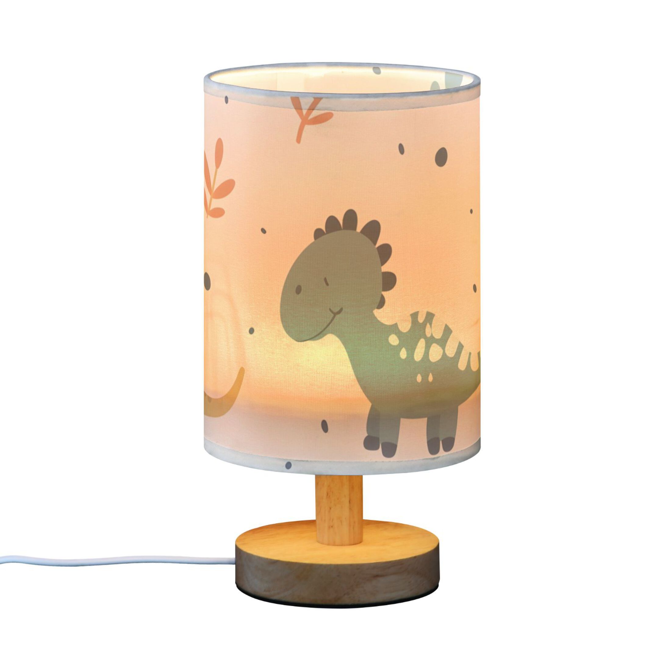 Colorful Dinosaurs Leaves Table Lamp with USB Port LED Warm Light Lamp Night Light Home Decor