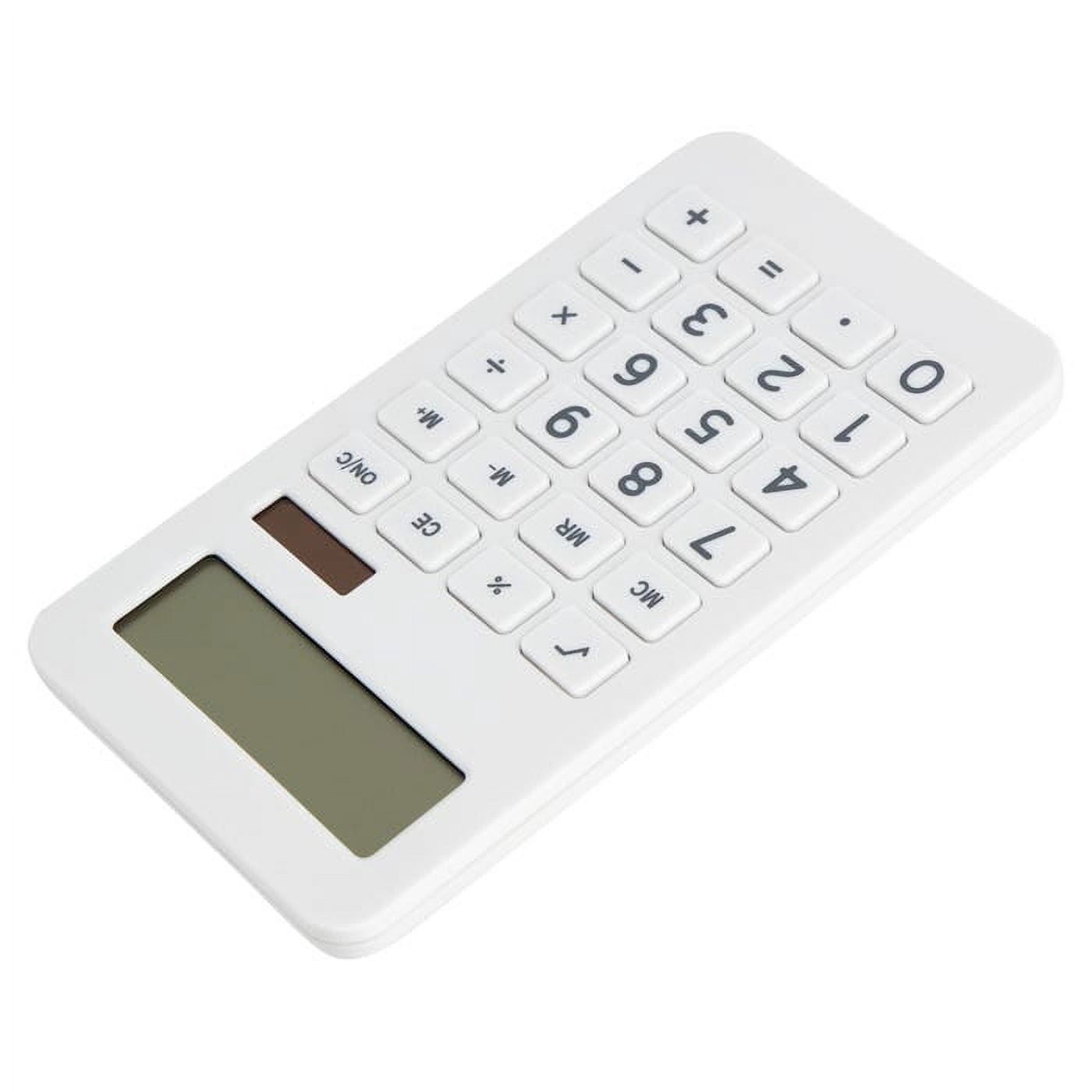 JAM Paper Desktop Calculator, 10 Digit LCD Display, 3 3/4 x 6 3/4 Inches, White, Bulk 10/Pack